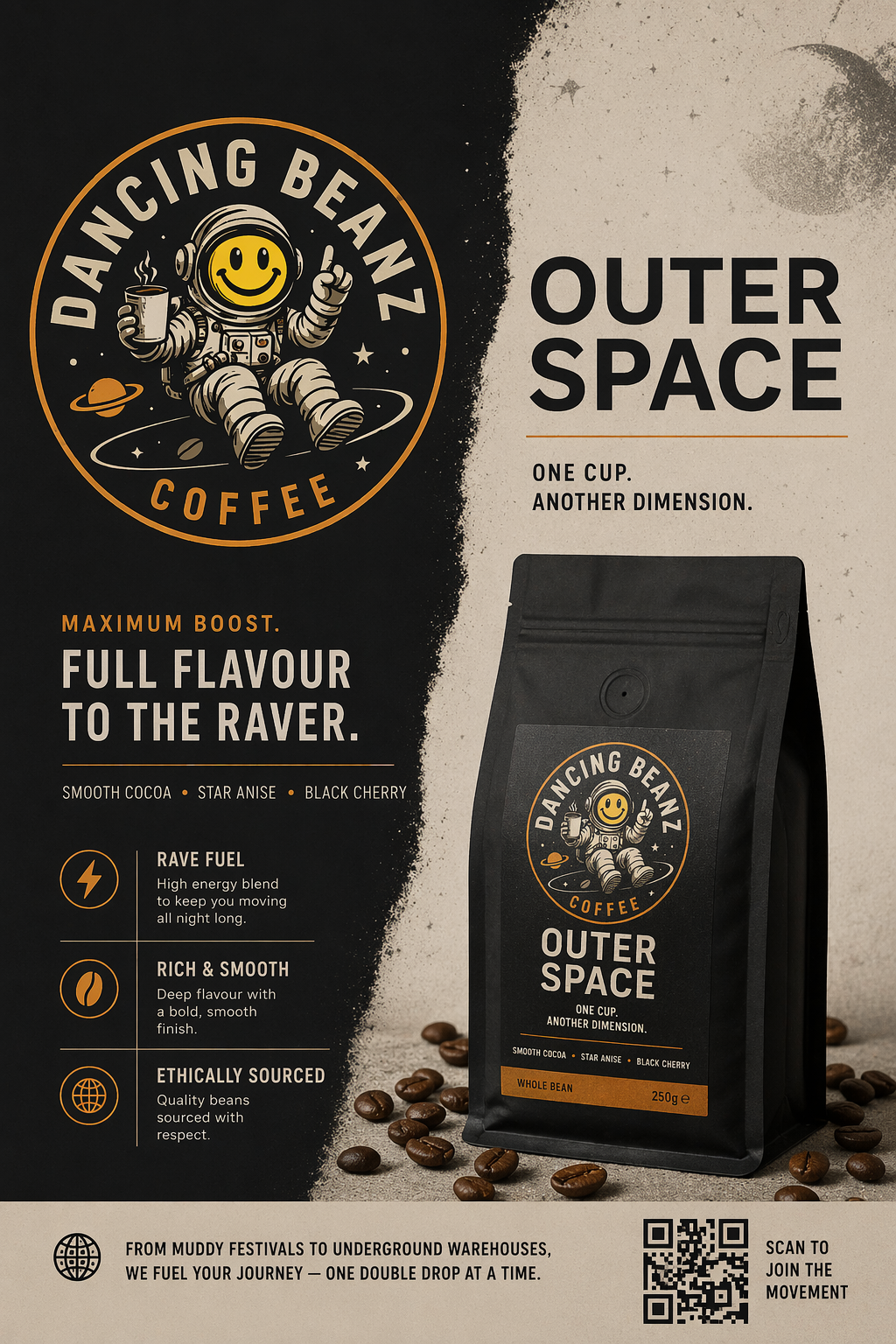 DANCING BEANZ  OUTER SPACE 1kg COFFEE  Espresso Machines